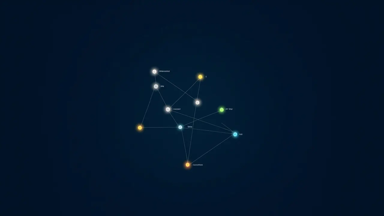 A cluster of linked skills, with each skill in one of four mastery states.